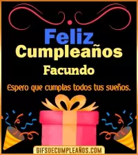 GIF Mensaje de cumpleaños Facundo